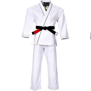 <b>White</b> Judo Gi Uniform 100% Cotton Breathable Lightweight Unisex Adult Martial Arts Wear Regular Fit 140g Black Belt Included - Product Image 1