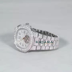 Best Quality Moissanite Diamond <b>Watch</b> Luxury Style Jewelry with Durable Quartz Movement for <b>Men</b> Available At Best Price - Product Image 2