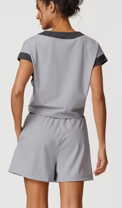 Conjunto Deportivo Personalizado para Mujer, Falda y Camiseta de Color Sólido para Fitness - Product Image 2