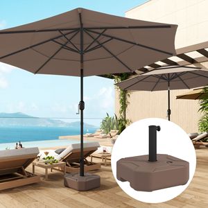 Base per Ombrellone Quadrato in Poliestere, Resistente, 44 libbre, Supporto da Esterno Riempibile fino a 55 libbre per Ombrelloni Quadrati - Product Image 2