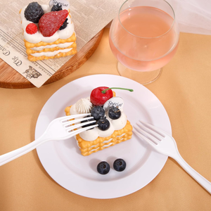 Ensemble de couverts 100 % compostables, fourchettes et couteaux en bagasse PLA, sans BPA, sans danger pour les aliments, jetables pour les fêtes, les pique-niques et l'usage quotidien - Product Image 3