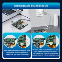 Module vocal à puce sonore téléchargeable via USB, activé par vibration, avec mémoire de 8 Mo, pour enregistrement musical DIY