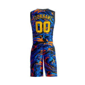 Ensemble de maillots de basket-ball personnalisés sublimés 100% polyester, respirant, camouflage, tenue d'entraînement sportive pour équipe, personnalisable - Product Image 4