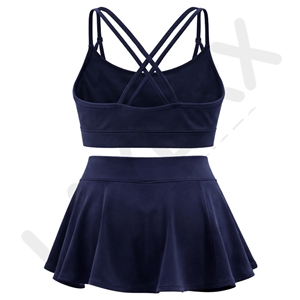 Conjunto de Tenis para Mujer, Top de Nailon y Spandex, Falda Plisada de Cintura Alta con Shorts Integrados, Ropa Deportiva para Golf, Bádminton, Secado Rápido - Product Image 2