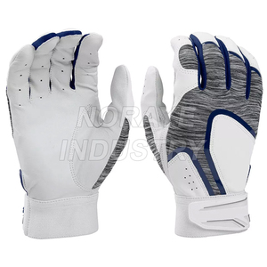 Professional Winder Series Double Wrist Wrap Men's <b>Sheepskin</b> Leather Batting Gloves Custom Logo Batting Gloves - Product Image 3