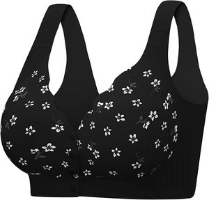 สปอร์ตบราคุณภาพพรีเมียม ระบายอากาศได้ดีเยี่ยม ใส่สบายพิเศษ สำหรับผู้หญิงไซส์ใหญ่ พร้อมโลโก้ด้านหน้า เหมาะสำหรับวิ่ง ออกกำลังกาย แห้งเร็ว สำหรับผู้ใหญ่ - Product Image 1