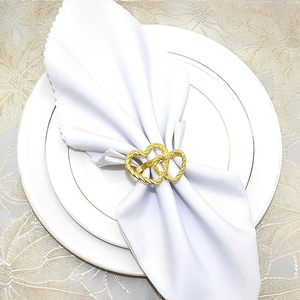 Luxury Gold Spiral Napkin Rings Metal Wire Napkin Holder Buckle for Wedding Banquet, and Fine Dining Elegant <b>Table</b> Decor - Product Image 3