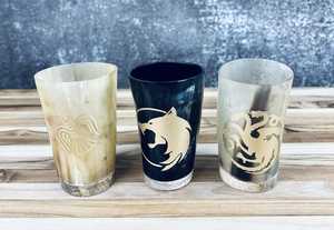 Verre à boire en corne de buffle naturelle, fait main, style Viking, poli, sans danger pour les aliments, laqué, prix économiques pour Noël - Product Image 2