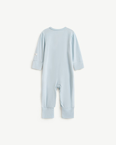 Combinaison pour bébé en modal et élasthanne, ajustée, à manches longues, avec fermeture à boutons pression, pour nouveau-né garçon, ODM Vietnam - Product Image 2