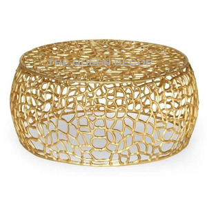 Muebles de Sala de Estar de Diseño Italiano de Lujo, Mesa de Centro de Metal de Estilo Contemporáneo para Sofá, Mesa de Centro Italiana Clásica de Lujo - Product Image 2