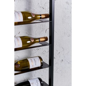 Minimalist Metal Wall Mounted <b>Wine</b> Rack With Rust Resistant Iron Frame For Home Bar Storage - Product Image 3