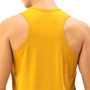 Débardeur pour homme avec logo personnalisé, col rond, vêtements d'entraînement respirants pour homme - Product Image 5