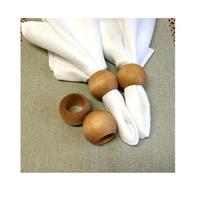 Anneau de serviette en bois rond en bois de manguier, style moderne du milieu du siècle, décoration de table, accessoire d'intérieur pour la maison, salon, durable