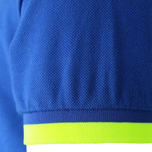 Polo en coton piqué personnalisé pour homme, manches courtes, bord contrastant, respirant, coupe décontractée, polos pour homme - Product Image 3