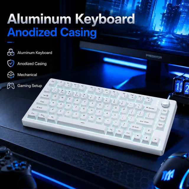Compact Tri-Mode Gaming Keyboard Quiet Mechanical Feel   Keyboard for Laptop Desktop PC