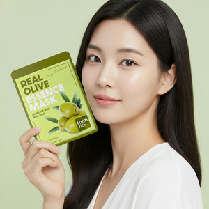 แผ่นมาส์กหน้า FARMSTAY REAL OLIVE ESSENCE Herbal Cotton Pack (10 ชิ้น) บำรุงผิวกระชับ ชุ่มชื้น เหมาะสำหรับทุกสภาพผิว - Product Image 4