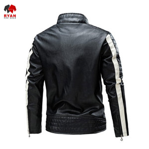 Veste en cuir respirante pour homme, design personnalisé Ryan Pro Gear, impression de logo personnalisée, design à panneaux. - Product Image 3
