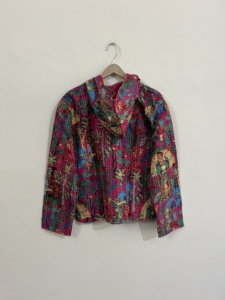 Sudadera con Capucha Kantha Estilo Bohemio, Hecha a Mano, Talla Grande - Product Image 3