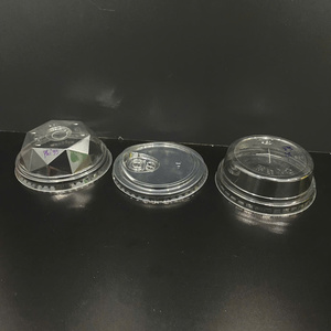Venta al por mayor OEM personalizado sin BPA, tapas de plástico PET transparentes desechables de 90/93/95/98mm, tipo domo y planas, de fábrica, de gran venta. - Product Image 6