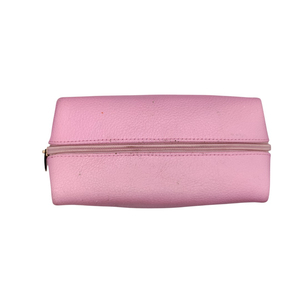 Bolsa de Cosméticos Rosa de PU, Tamaño Mediano, Cierre de Cremallera, Estuche de Maquillaje Portátil de Estilo Simple - Product Image 2