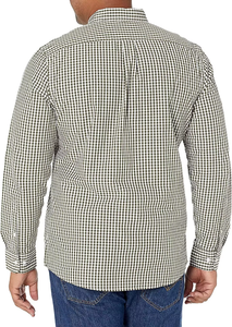 100% Cotton Men's Mini Check Business Formal <b>Shirt</b> Stand Collar Anti-Wrinkle Non-Iron Dress <b>Shirt</b> with <b>Tie</b> <b>Dye</b> Technique - Product Image 2