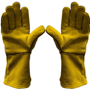 Heavy Duty Leather Industrial Safety Gloves High Heat Resistant Welding Gauntlet <b>Fire</b> Safety Working Gloves Hand Arm Protection - Product Image 5