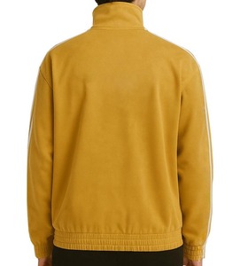 Ensemble de survêtement homme hiver coupe ajustée polyester/coton, deux pièces, veste zippée matelassée patchwork et pantalon, survêtement polaire personnalisé - Product Image 5