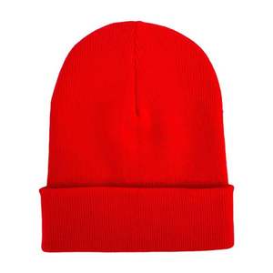 Traditional Solid Scarlet Red <b>Winter</b> <b>Sports</b> <b>Accessories</b> with Cuffed Design - Product Image 3