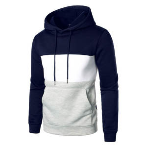 Sudadera con Capucha Blanca para Hombre, Nueva Moda Otoño Invierno, Manga Larga, Corte Regular, Color Sólido, Forro Polar, Técnicas de Lavado - Product Image 1