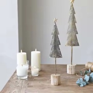 Luxury <b>Christmas</b> <b>Tree</b> Tabletop Sculpture Metal Art Decor for Festive Interior Spaces - Product Image 3