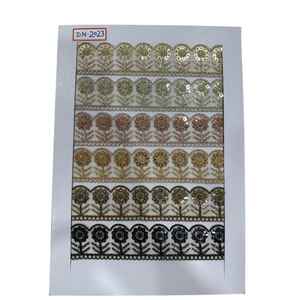 Encaje de algodón bordado de calidad premium hecho con hilos de algodón suaves y duraderos. - Product Image 1