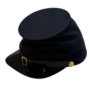 Casquette ou béret de cavalerie pour les troupes engagées de l'Union Civile, avec un corps en laine bleu marine et un insigne en forme de sabre croisé. - Product Image 6