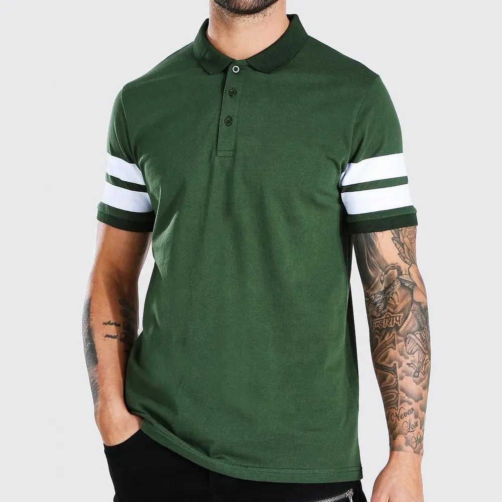 Kaus Polo kasual pria Logo kustom kaus Golf polos viscose katun kualitas tinggi