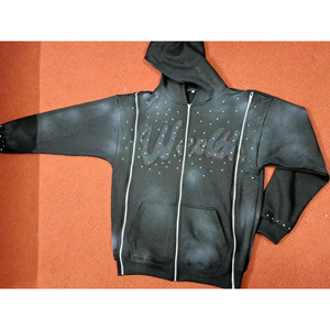 Sudaderas con Pedrería para Hombre, Hechas con el Mejor Material, de Color Sólido, Ligeras - Product Image 1