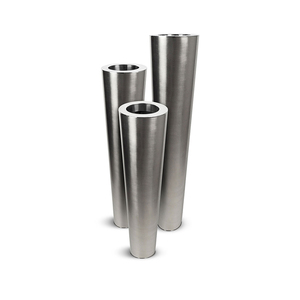 Ensemble de jardinières modernes en acier inoxydable de style américain avec design écologique pour pots de fleurs d'intérieur et décoration de plantes vertes - Product Image 1
