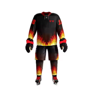 Maillot de hockey sur glace de haute qualité, personnalisé avec le nom de l'équipe, manches courtes, logo sur le devant, séchage rapide, unisexe, adulte, toutes saisons - Product Image 1