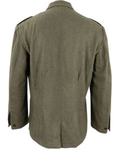 Men Wool Tunic <b>Jacket</b> Long Sleeve Button Front Style Outerwear WW2 German M40 Field <b>Grey</b> Wool Tunic Reproduction <b>Jackets</b> - Product Image 6