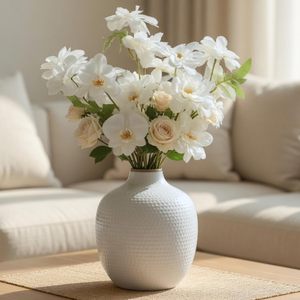 Metal Hammered <b>Bud</b> Shape <b>Vase</b> For Home Decor Decorative For Indoor Outdoor Living Room Balcony for Usage Available At Low Price - Product Image 1
