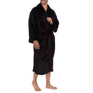 Peignoir thermique décontracté pour homme, respirant, en tissu éponge, avec manches longues et poches, en coton, logo personnalisé, qualité OEM - Product Image 2