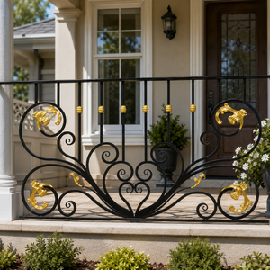 Custom Balcony <b>Railing</b> Designs With Wrought Iron Details for Elegant Homes, Safe Spaces, and Timeless Outdoor Beauty Today Now - Product Image 2
