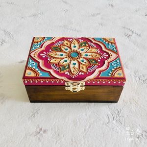 Cajas de Regalo de Lujo con Estampado Floral de Puntos, Plegables con Tapa, Protección UV, para Joyería, Caja de Madera, Fabricante Indio - Product Image 4