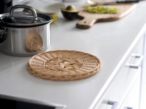 Salvamanteles Ecológico de Ratán, Apto para Encimeras de Cocina, Mesas de Comedor, Bufés, Fiestas y Decoración del Hogar, de la India - Product Image 6