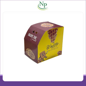 Cajas de papel ITC rectangulares, ecológicas y desechables para servir gofres dobles, del fabricante de origen de la India. - Product Image 2