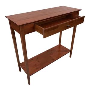 Mesa Consola de Madera Maciza con Acabado Cerezo Cálido, un Cajón y Estante Inferior, Mueble para Entrada - Product Image 5