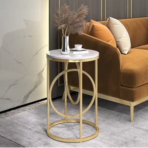 Modern Design Luxury Furniture Beside <b>Table</b> Gold Plated Unique Round <b>Side</b> <b>Table</b> for Living Room, <b>Drawing</b> Room, Office India Sale - Product Image 3