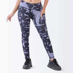 Elastic Waist & Solid Print <b>Patterns</b> High Waist Tummy Control Breathable Exercise <b>Leggings</b> Women High Quality Fitness <b>Leggings</b> - Product Image 6