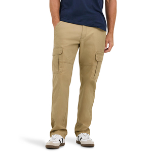 Pantalones Cargo Caqui para Hombre, Corte Recto, Lona de Peso Medio, Múltiples Bolsillos, Casuales, Transpirables, con Cierre de Botones, para Verano - Product Image 1