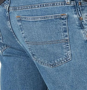 บริการ OEM กางเกงยีนส์เดนิมทรงตรงแบบสกินนี่ฟิต ยืดได้ น้ำหนักเบา กันยับ รุ่นวินเทจ ล้างสีเรียบๆ สำหรับงานทางการ - Product Image 5