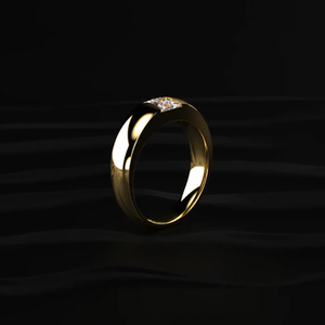 Men’s Princess Cut Solitaire Diamond Ring <b>Infinity</b> Band Diamond Ring Love Ring Diamond Luxury Gold Plated Gift Ring for Men's - Product Image 1