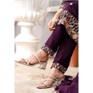 Traje de Chifón Georgette Bordado de Diseñador con Trabajo de Bordado de Lentejuelas - Product Image 6